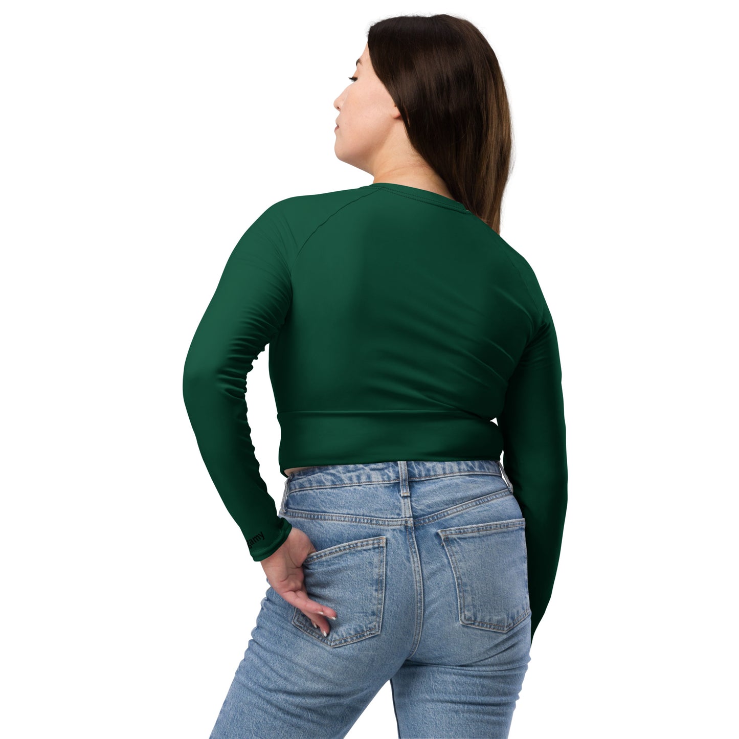 Recycled long-sleeve crop
