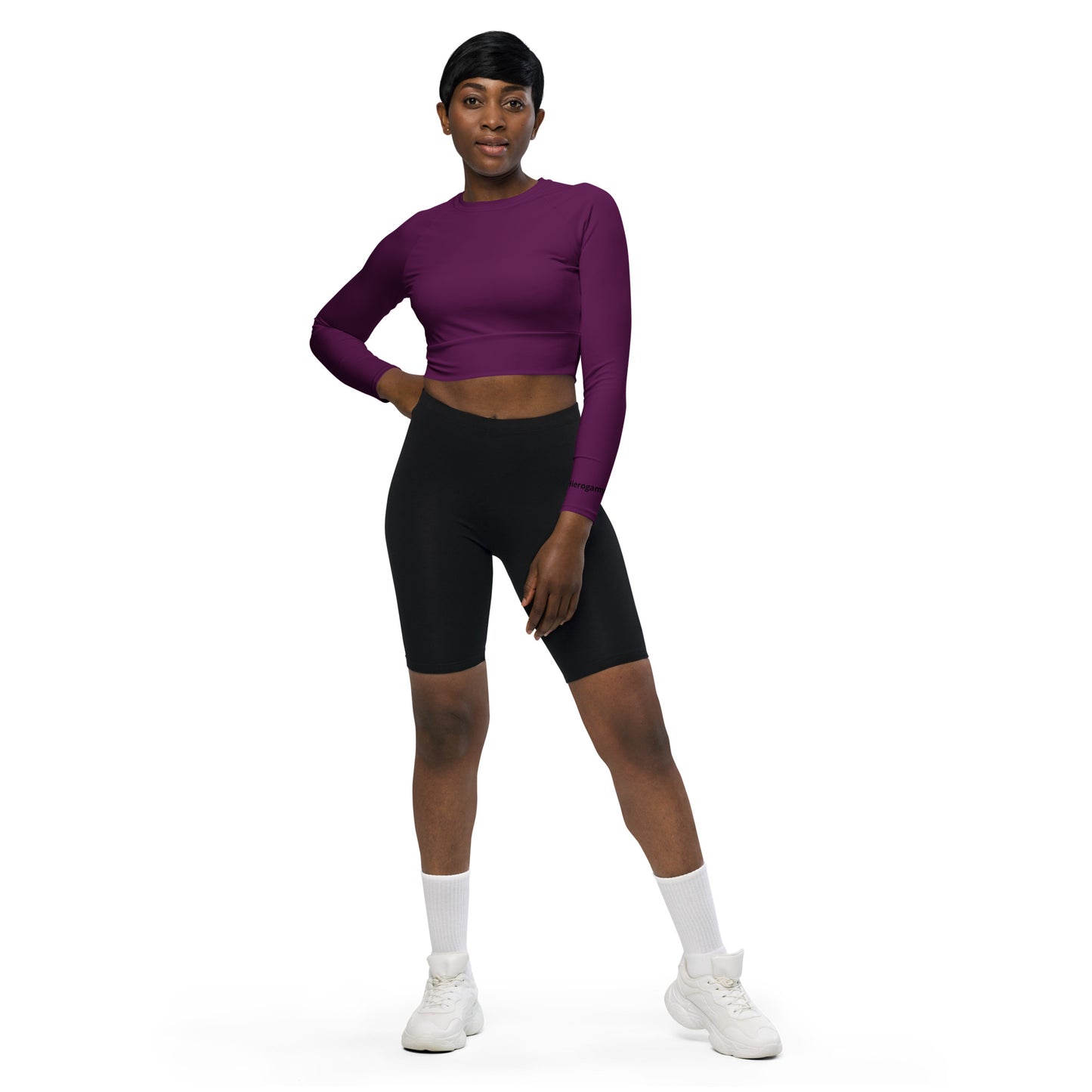 Recycled long-sleeve crop