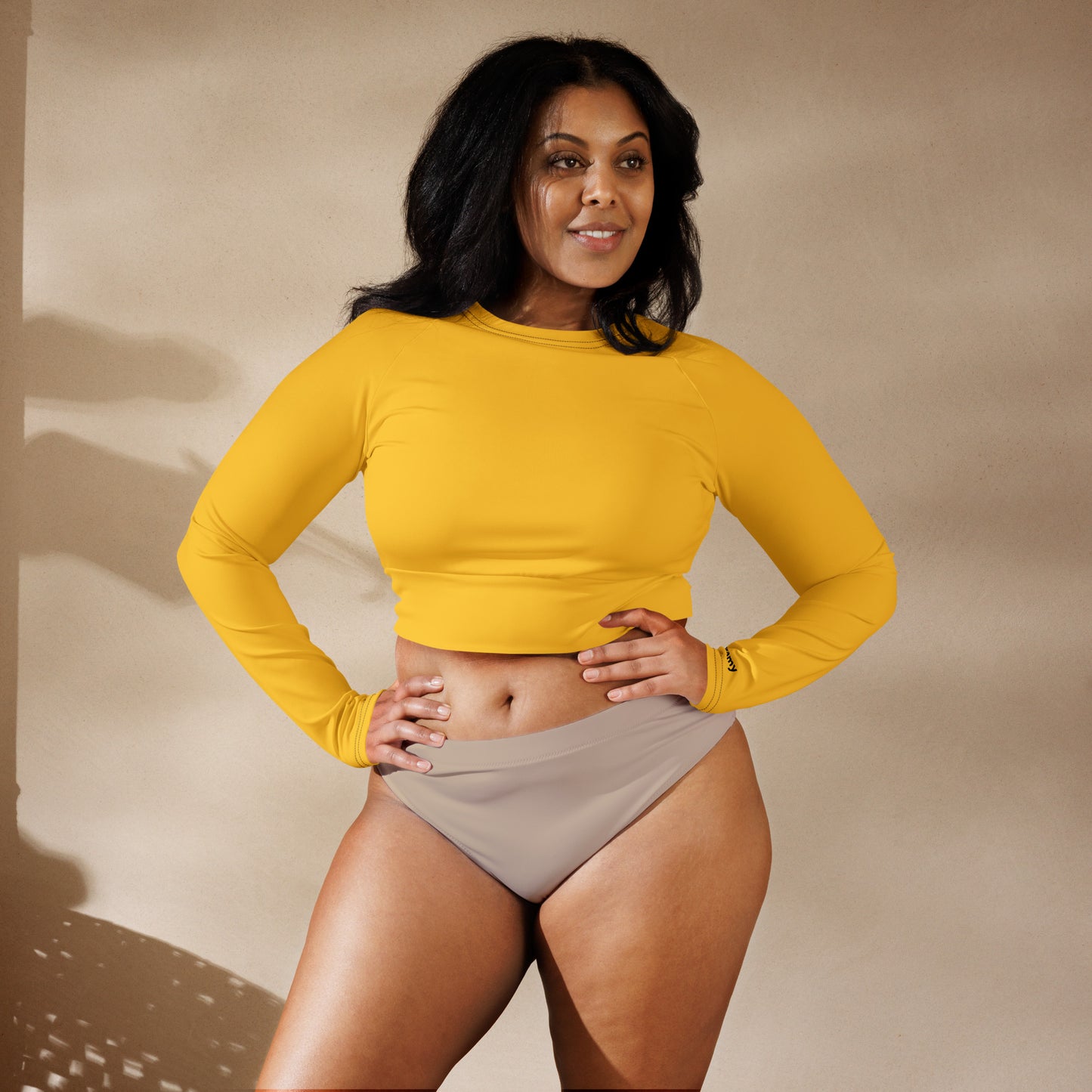 Recycled long-sleeve crop