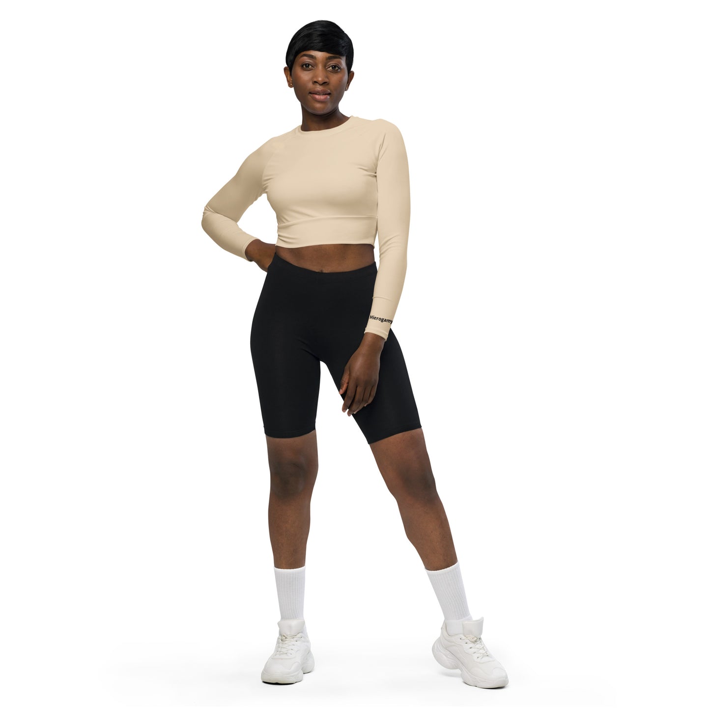 Recycled long-sleeve crop