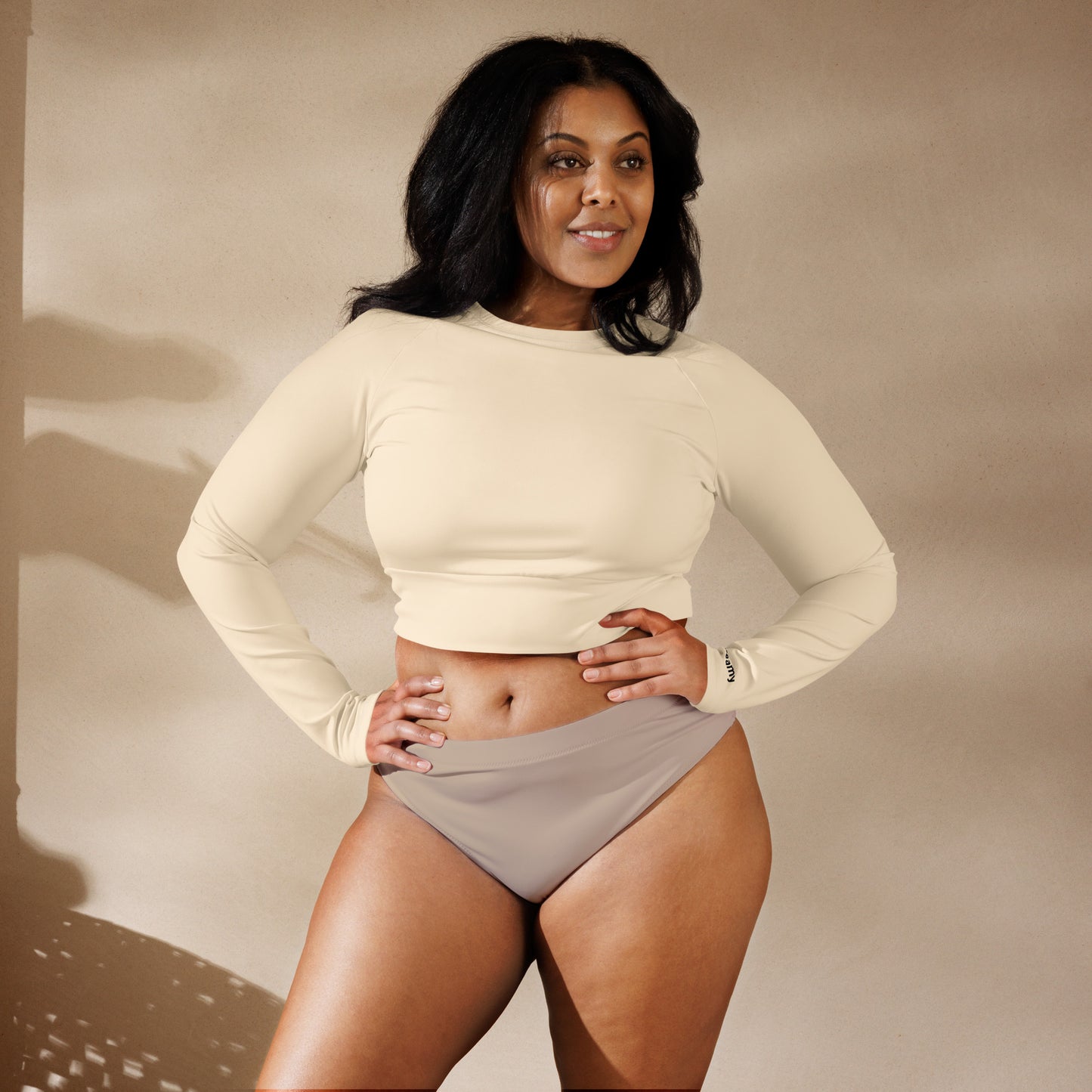Recycled long-sleeve crop