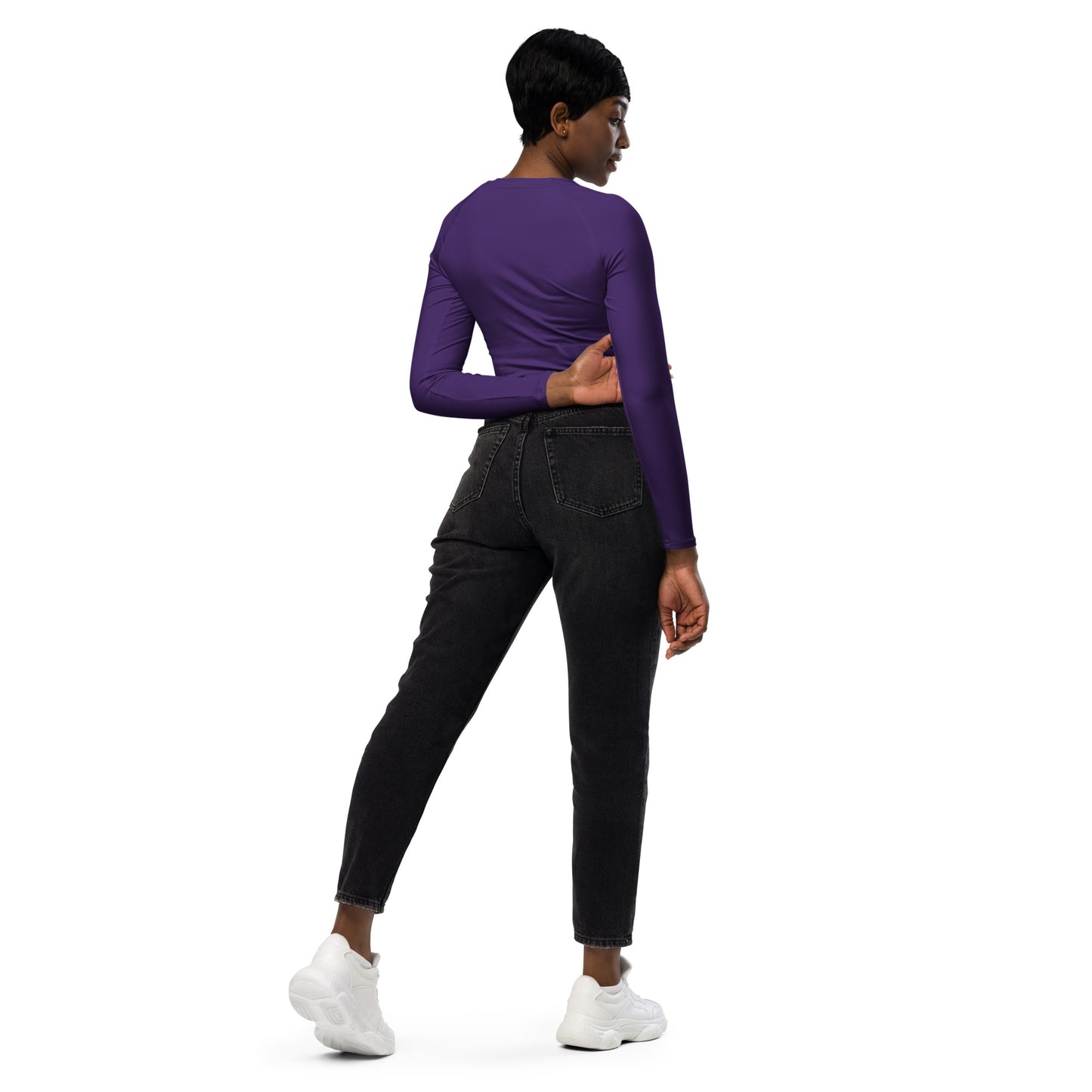 Recycled long-sleeve crop