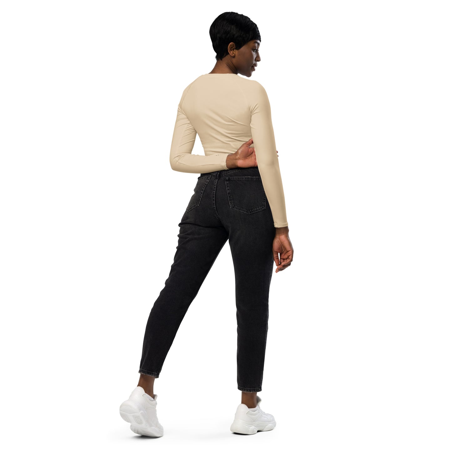 Recycled long-sleeve crop