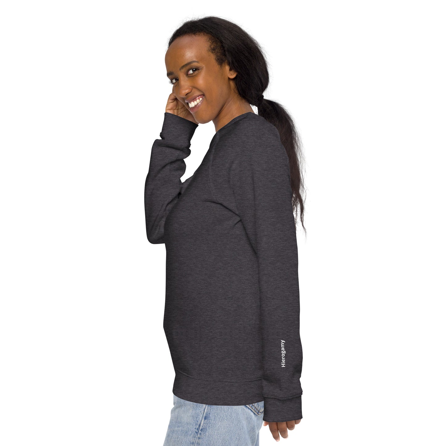 Unisex organic raglan sweatshirt