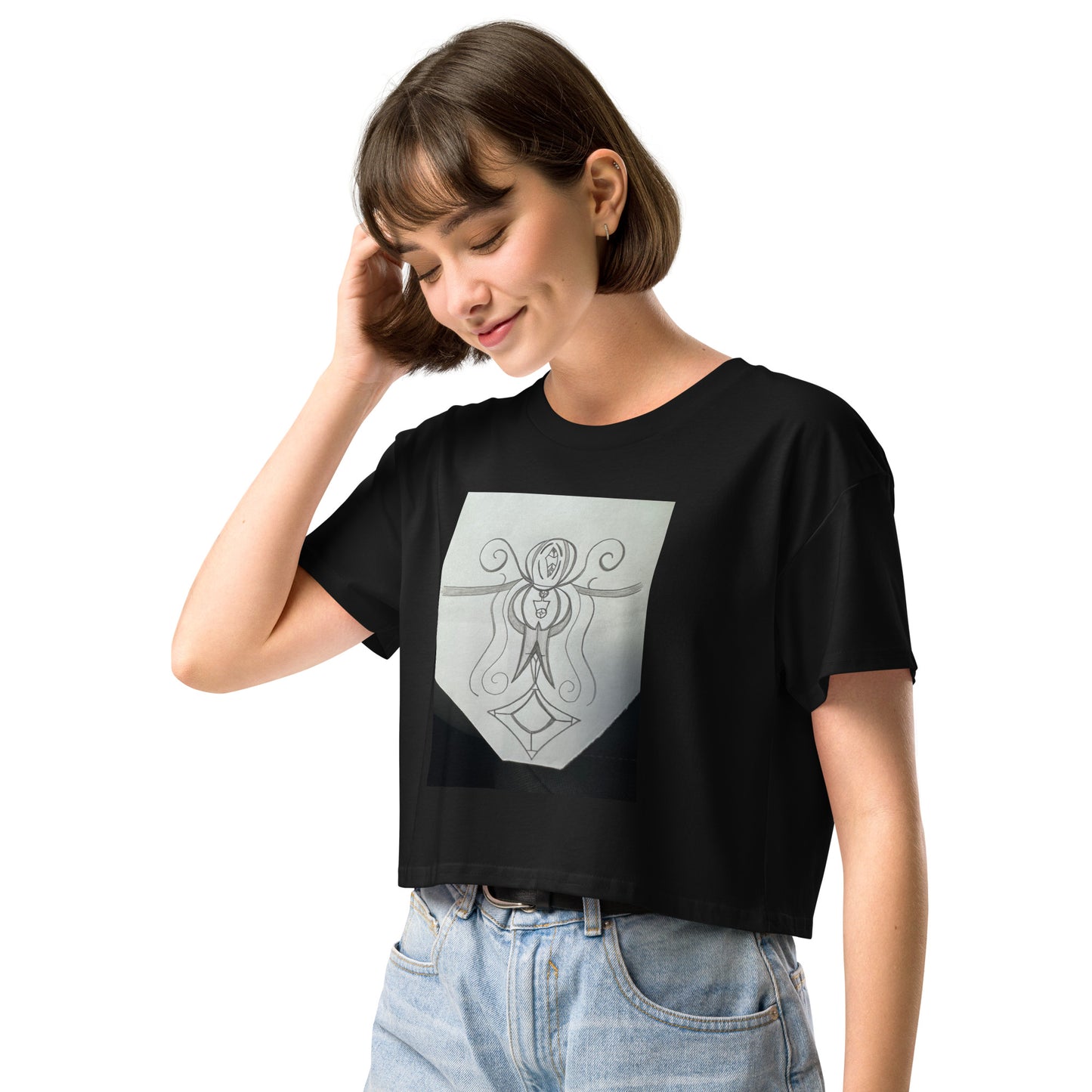 Art front crop top