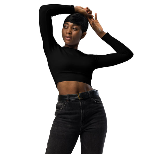 Recycled long-sleeve crop