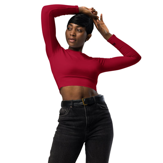 Recycled long-sleeve crop