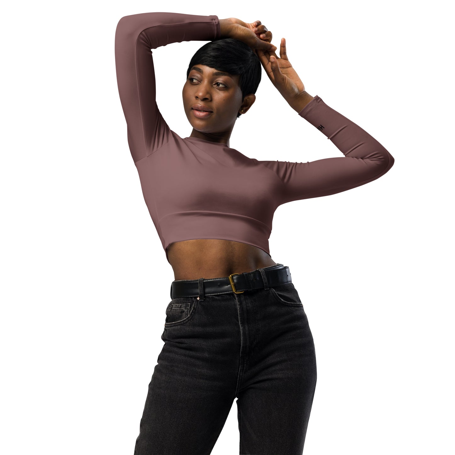 Recycled long-sleeve crop