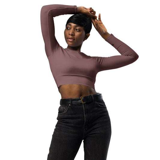 Recycled long-sleeve crop