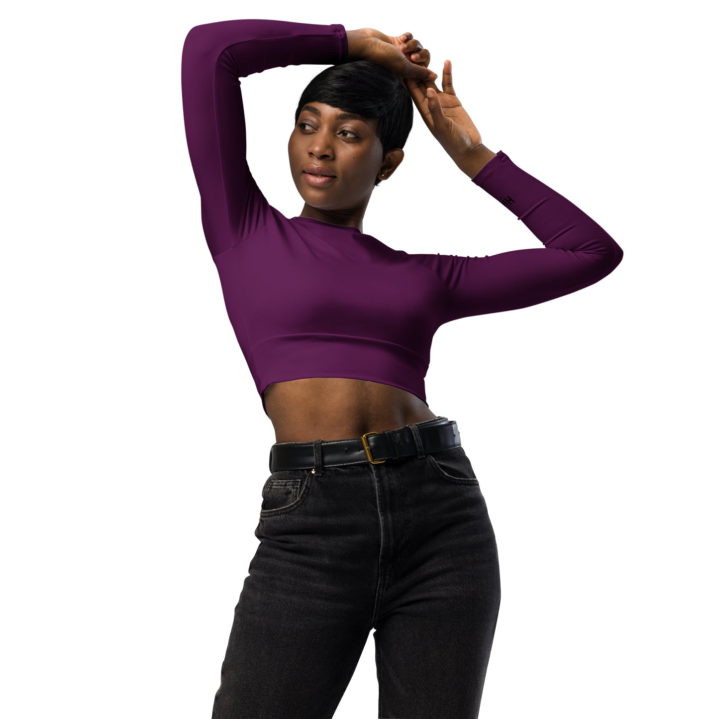 Recycled long-sleeve crop