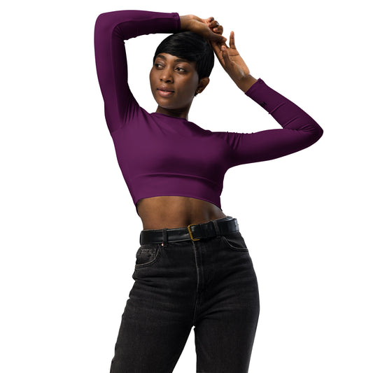 Recycled long-sleeve crop