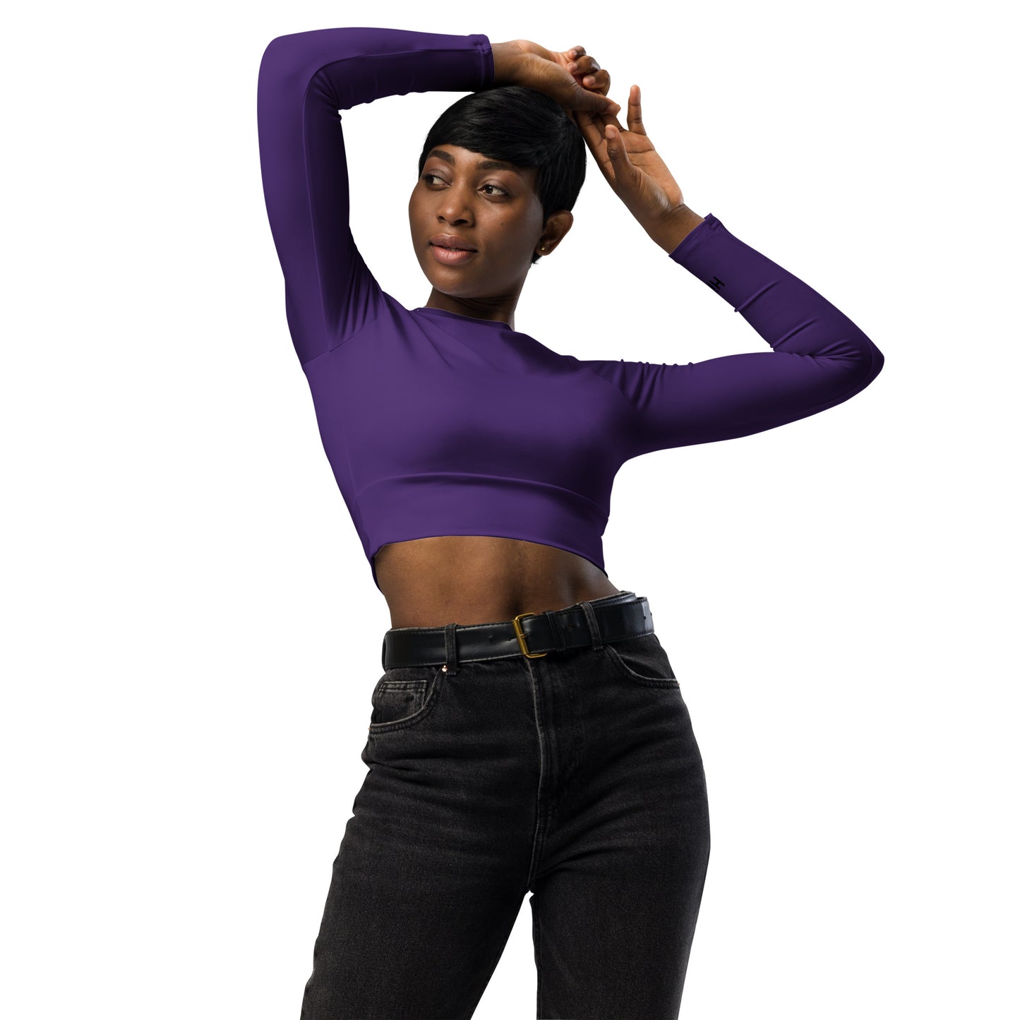 Recycled long-sleeve crop