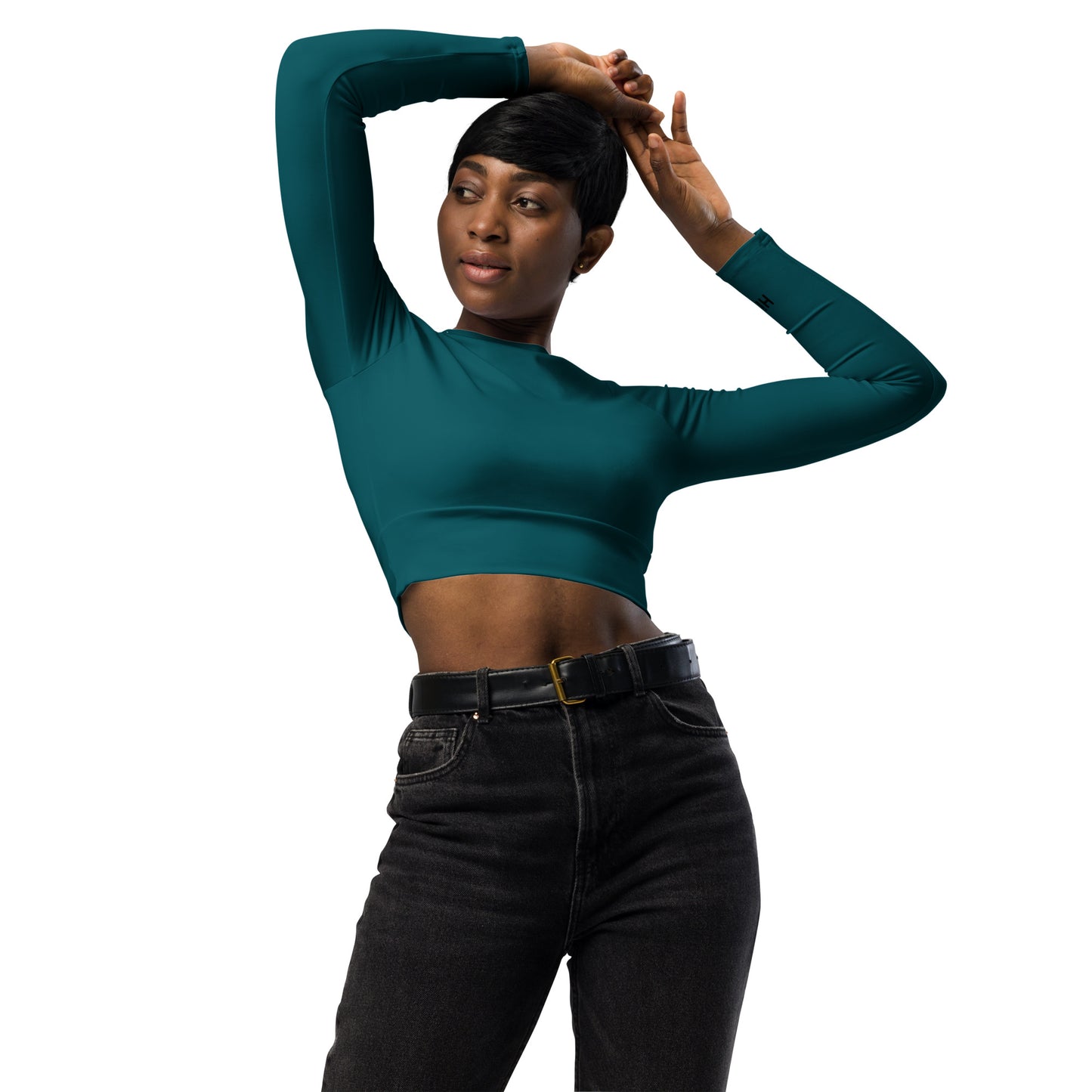 Recycled long-sleeve crop