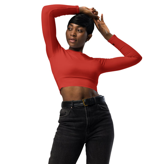 Recycled long-sleeve crop