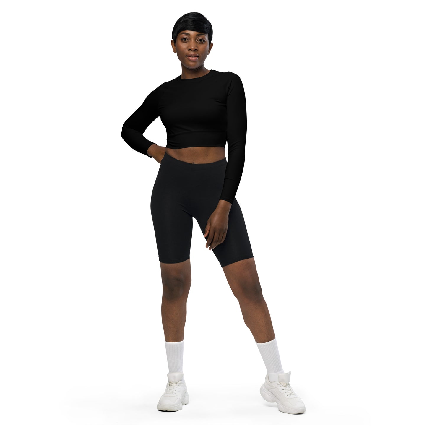 Recycled long-sleeve crop