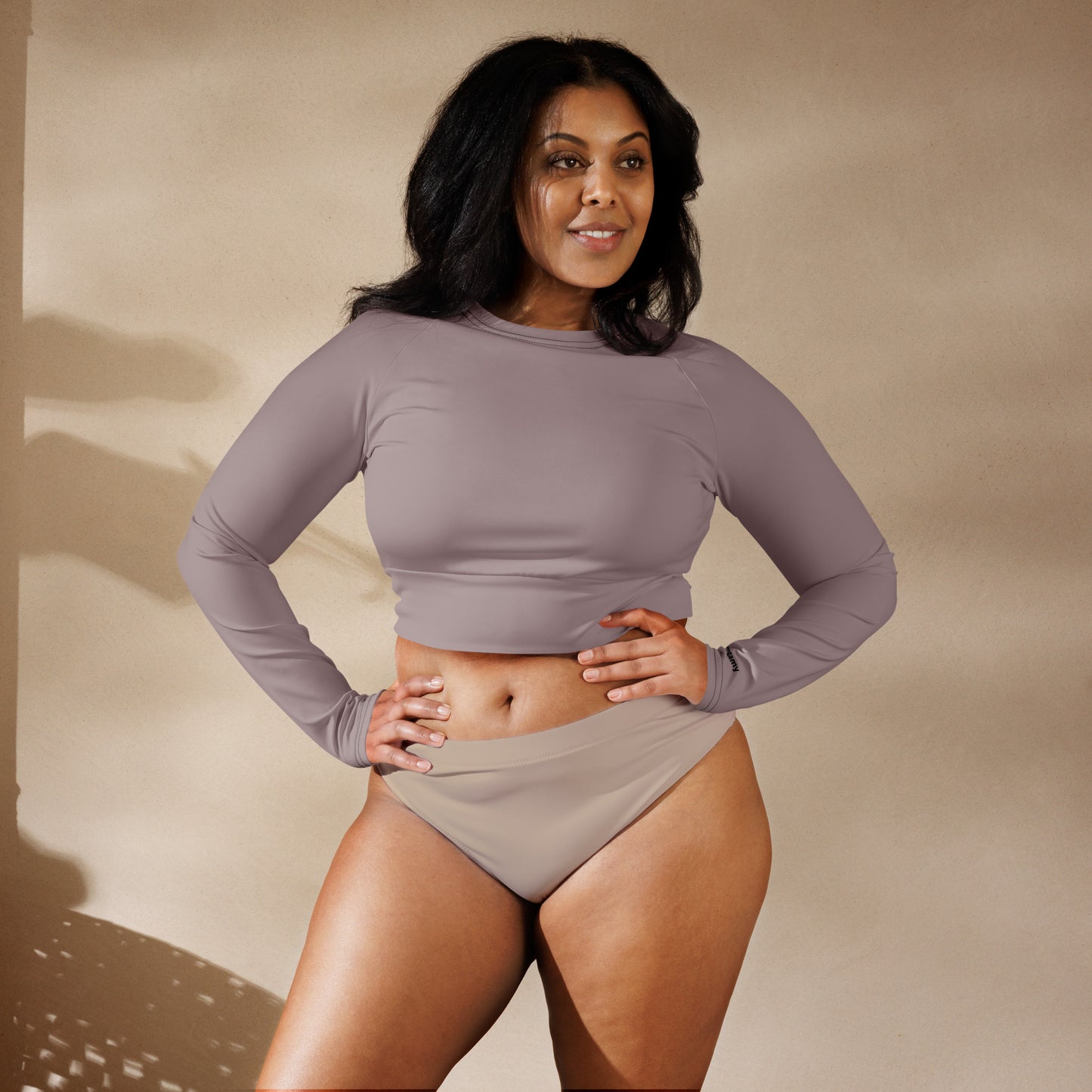 Recycled long-sleeve crop