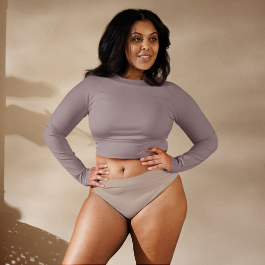 Recycled long-sleeve crop