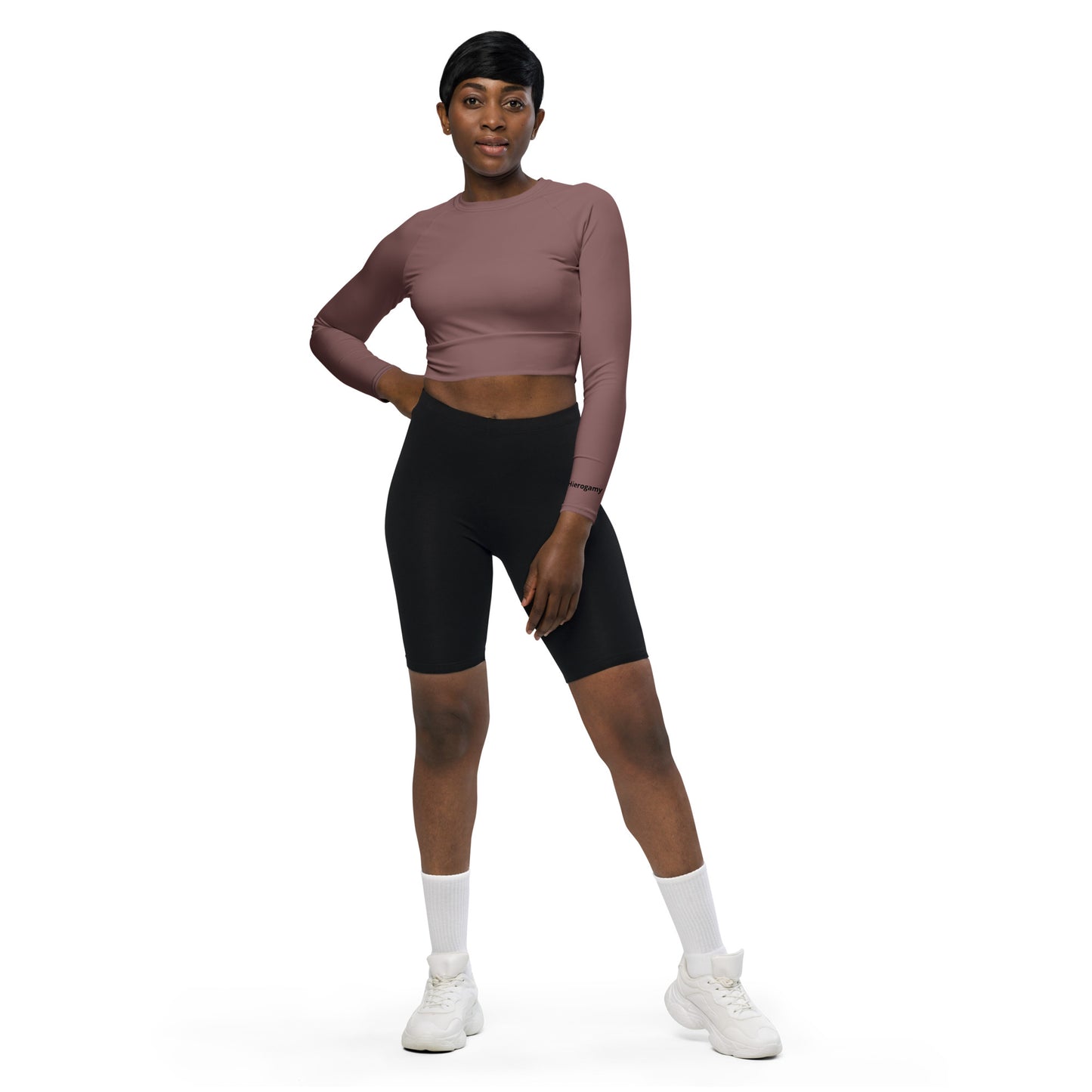 Recycled long-sleeve crop
