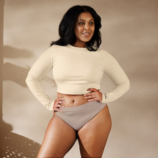 Recycled long-sleeve crop