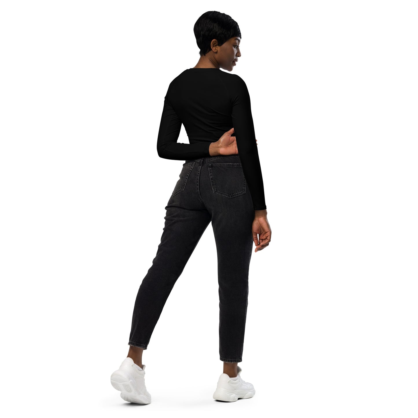 Recycled long-sleeve crop