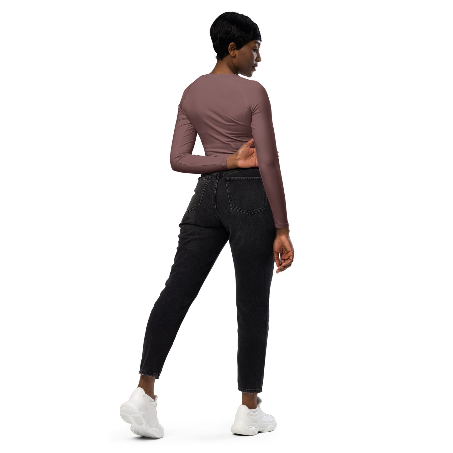 Recycled long-sleeve crop