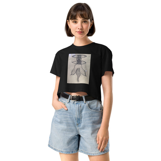Art front crop top