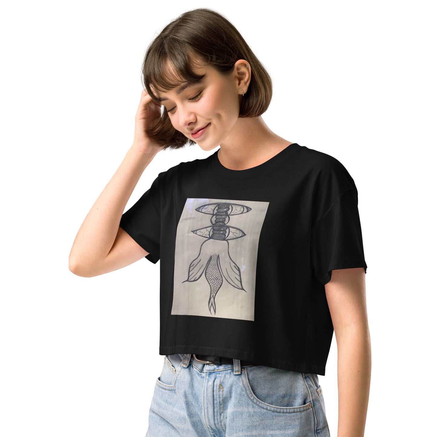 Art front crop top
